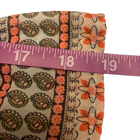 Fig and Flower Boho Twee Floral Lace Top 3/4 Bell Sleeves Sz M - Picture 12 of 13